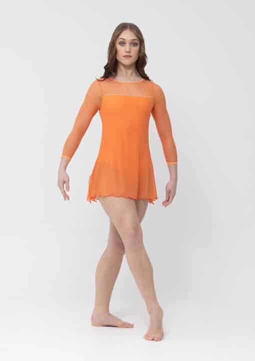 Amber Mesh Dress - Mandarin - ADULT