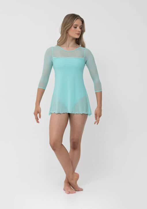 Amber Mesh Dress - Spearmint - CHILD