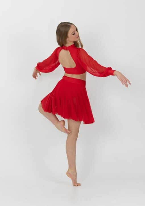 Annabelle Crop Top - Red - ADULT - Image 2