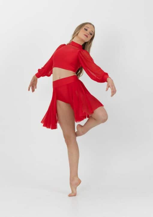 Annabelle Crop Top - Red - ADULT