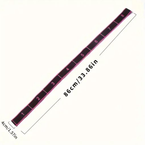 Exercise Stretch Strap - Black/Pink - Image 6