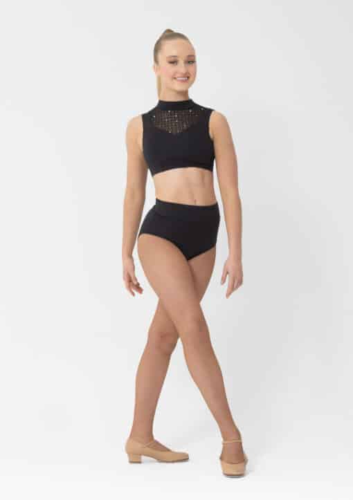 Broadway Crop Top - Black - CHILD