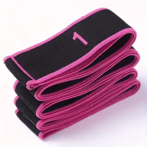 Exercise Stretch Strap - Black/Pink
