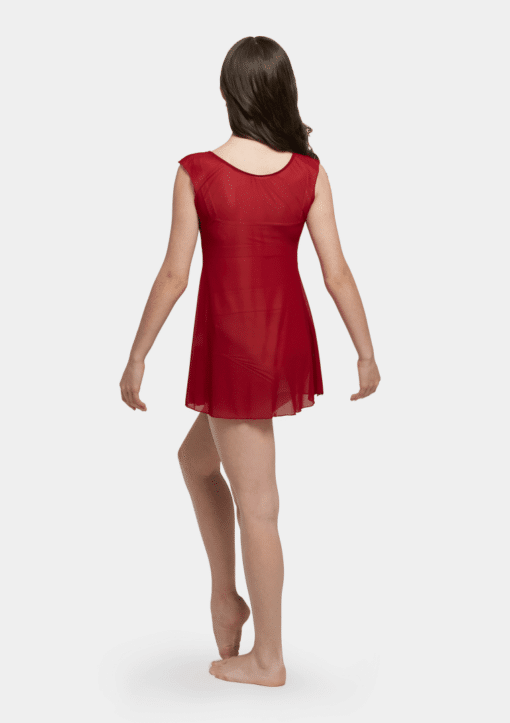 Mesh Slip Dress - Wine - CHILD - Image 2