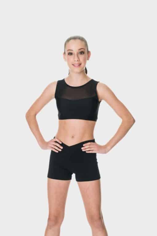 Mesh Crop Top - Black - ADULT
