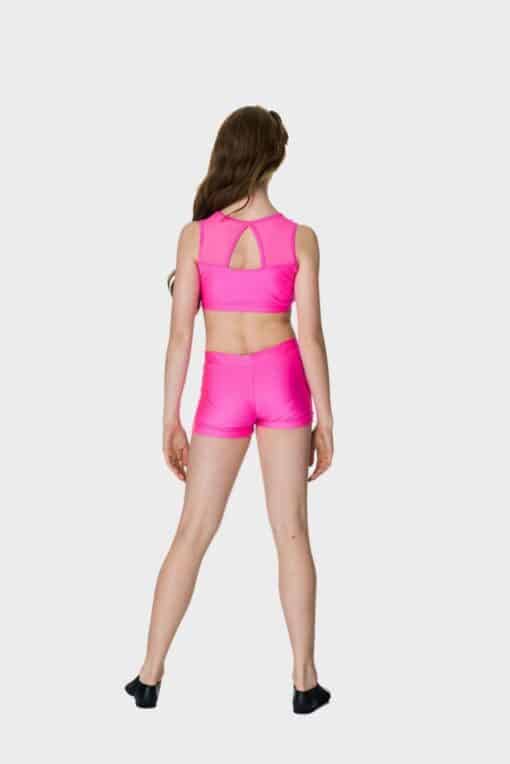 Mesh Crop Top - Hot Pink - CHILD - Image 2