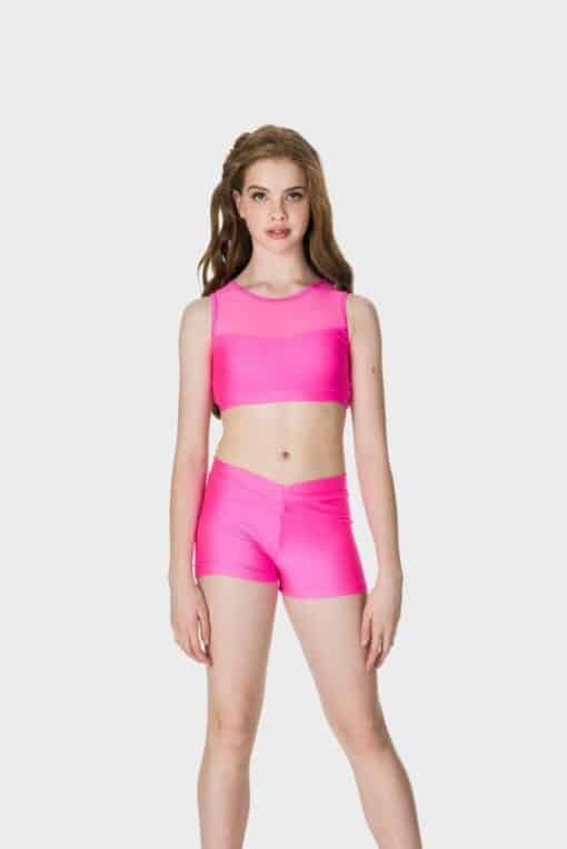 Mesh Crop Top - Hot Pink - CHILD