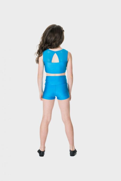 Mesh Crop Top - Turquoise - CHILD - Image 2