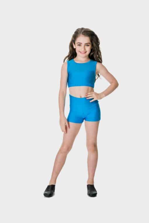 Mesh Crop Top - Turquoise - CHILD