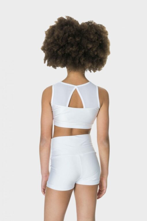 Mesh Crop Top - White - CHILD - Image 2