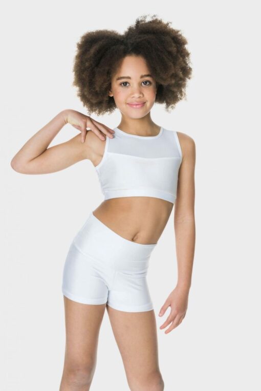 Mesh Crop Top - White - CHILD
