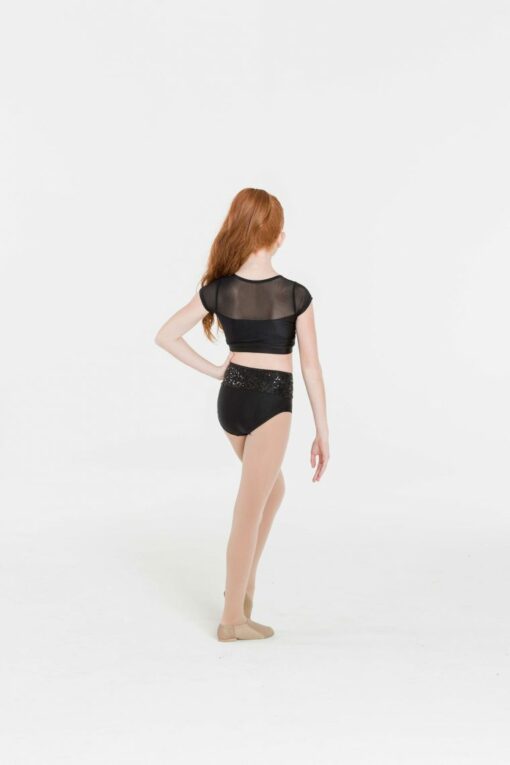 Sequin Attitude Crop Top - Black - ADULT - Image 2