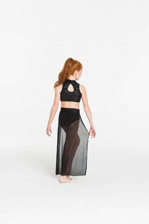 Sequin Cabaret Crop Top - Black - ADULT - Image 2