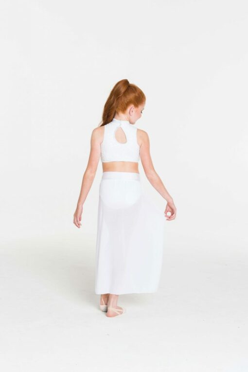 Sequin Cabaret Crop Top - White - CHILD - Image 2