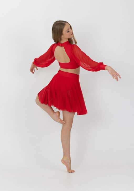 Annabelle Crop Top - Red - CHILD - Image 2