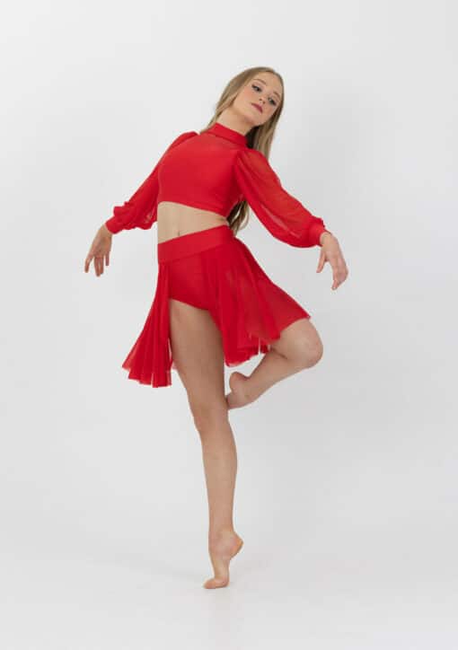 Annabelle Crop Top - Red - CHILD