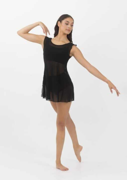 Mesh Slip Dress - Black - CHILD