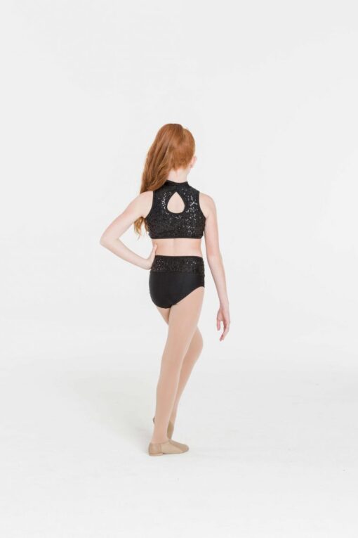 Sequin Hightop Briefs - Black - CHILD - Image 2