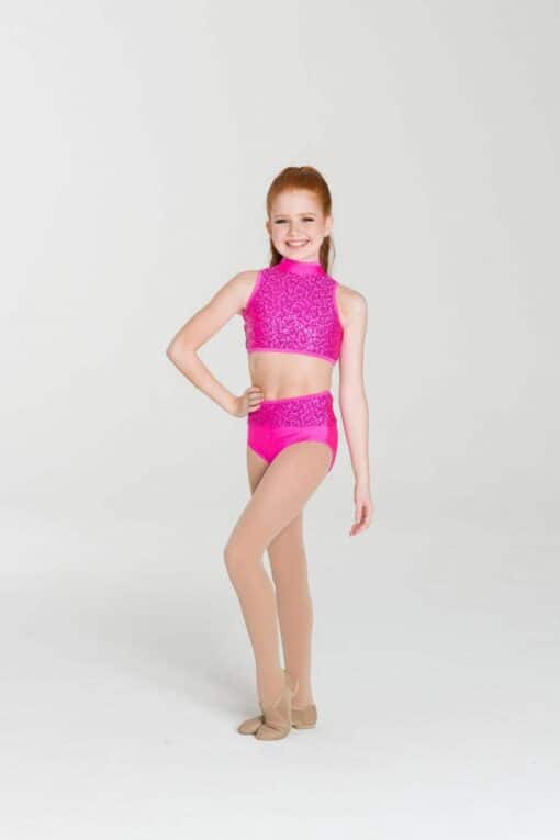Sequin Hightop Briefs - Pink - CHILD