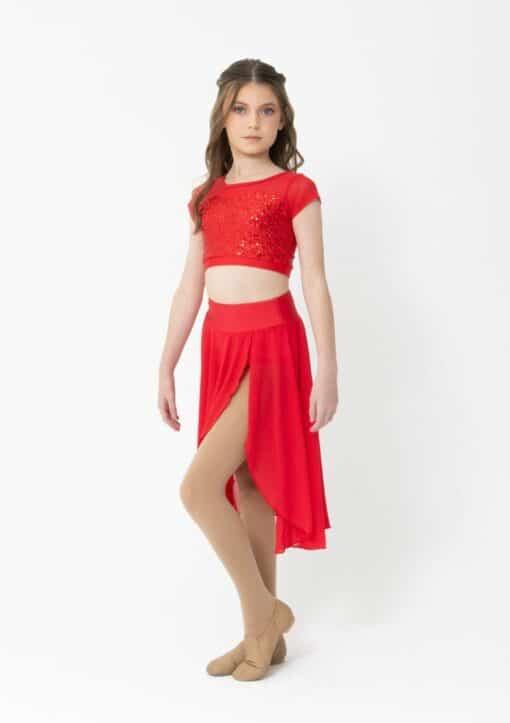 Inspire Mesh Skirt - Red - CHILD