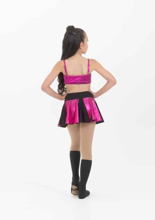 Metallic Cheer Skirt - Hot Pink - CHILD - Image 2