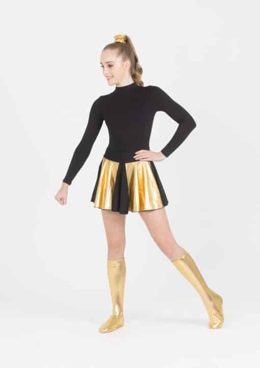 Metallic Cheer Skirt - Gold - CHILD