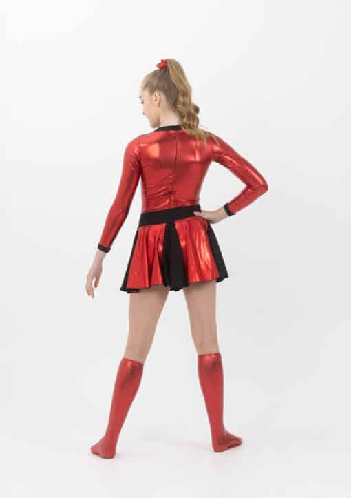 Metallic Cheer Skirt - Red - CHILD - Image 2