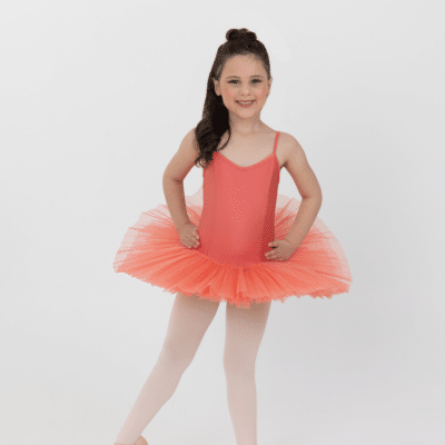 4 Layer Princess Line Tutu - Coral - CHILD