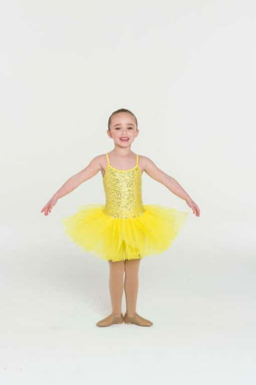 Sequin Tutu Dress - Yellow - CHILD