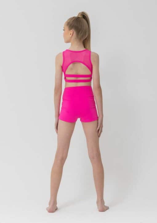 Molly Crop Top - Hot Pink - CHILD - Image 2