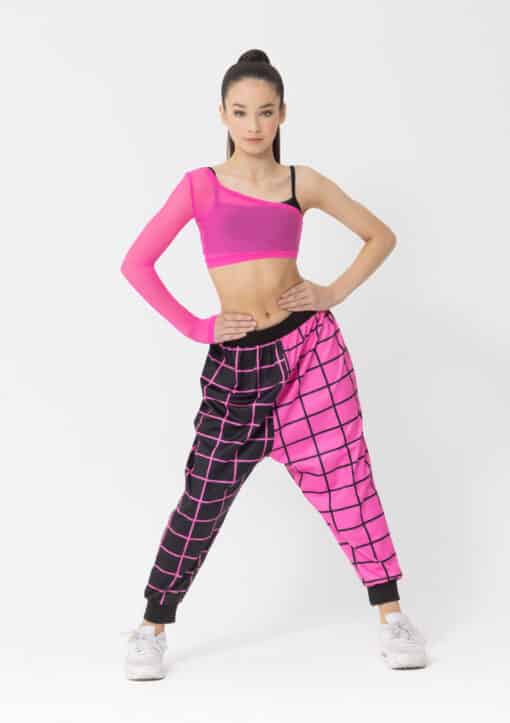 Geo Harem Pants - Hot Pink/Black - CHILD