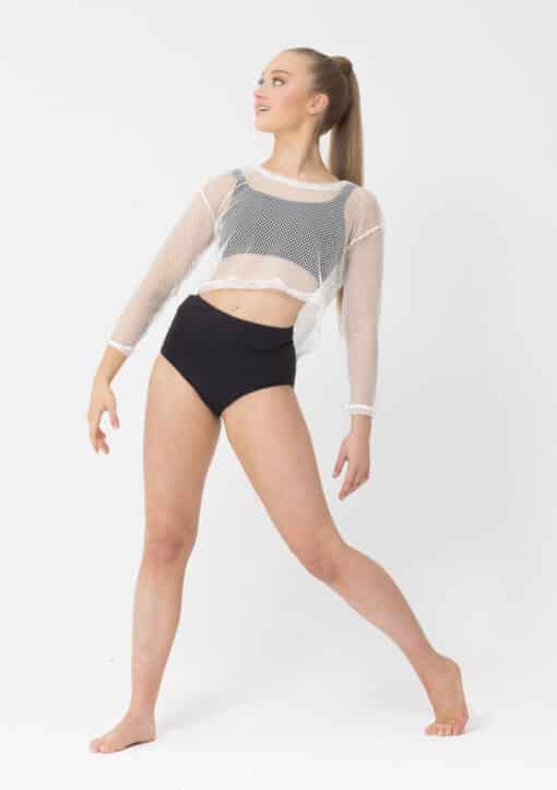 Fishnet Crop - White - ADULT