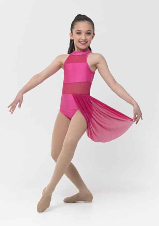Georgia Leotard w/skirt - Fuchsia - CHILD