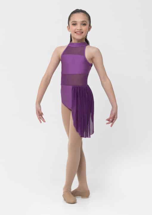 Georgia Leotard w/skirt - Purple - CHILD