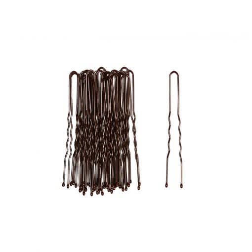 Bun Ripple Pins 5cm - DARK BROWN - 25pk