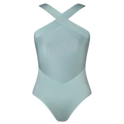 Lara Thick Cross Strap Leotard - Sea Mist - ADULT