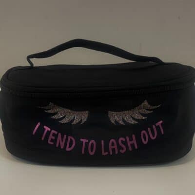 I TEND TO LASH OUT - mirror makeup bag