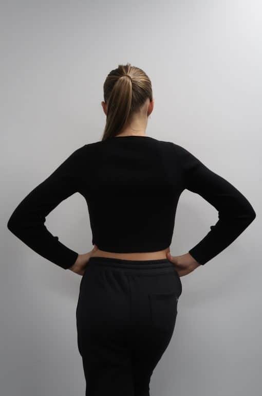 WSDA Ribbed Warm Up Top - Black - ADULT - Image 3