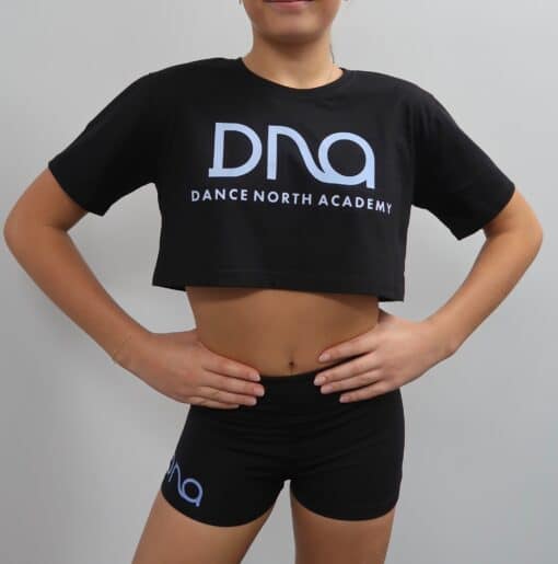 DNA Crop Tee - Black - CHILD