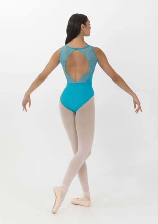 Isla Lace Leotard - Tropical Teal - CHILD - Image 2