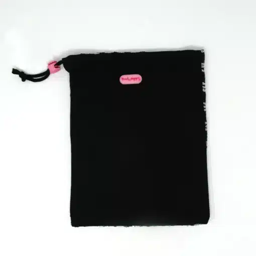Sequin Stripes Shoe Bag - Black & Silver - Image 2