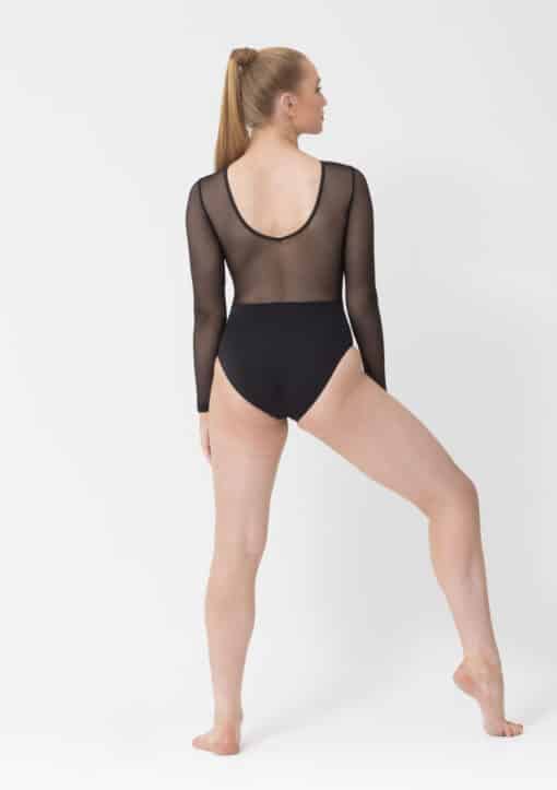 Kylie Mesh Leotard - Black - ADULT - Image 2