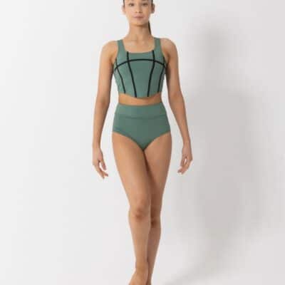 Livi Crop Top - Green/Black - CHILD