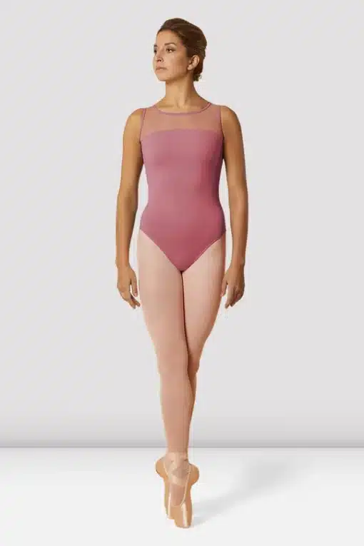 Jasmine Keyhole Tank Leotard - Dusty Rose - ADULT