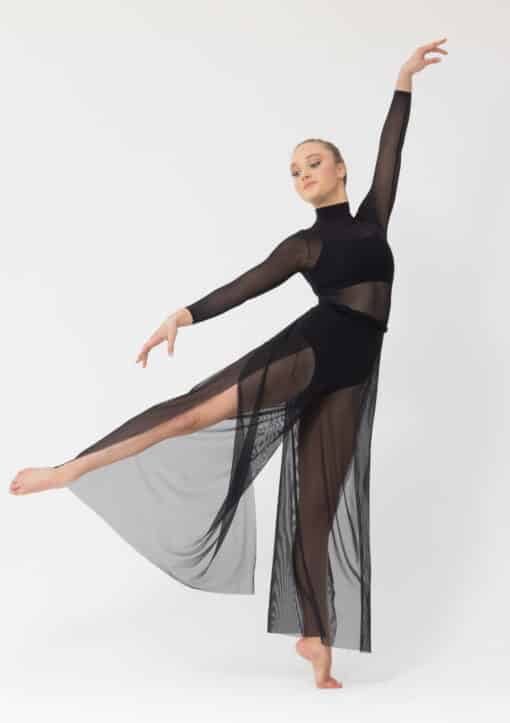 Mesh Wrap Pants - Black - CHILD