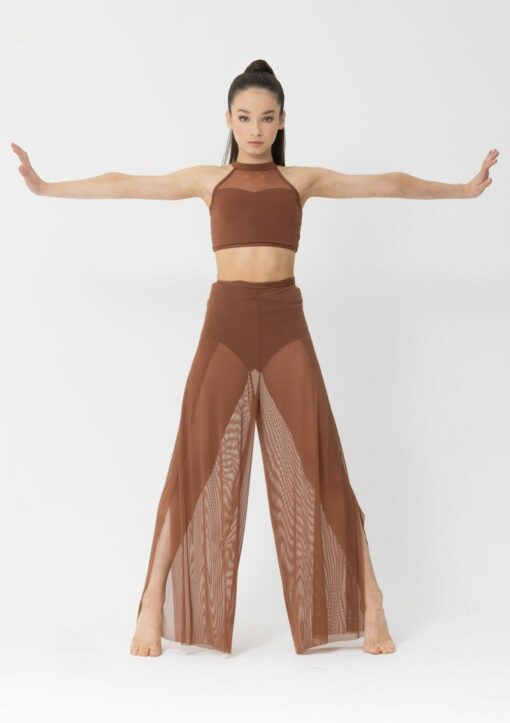 Mesh Wrap Pants - Mocha - CHILD