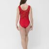 Maddie Geo Mesh Leotard - Red - ADULT - Image 2