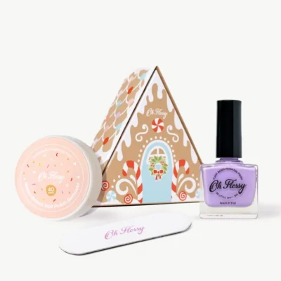 Oh Flossy Christmas Gingerbread House Mini Mani