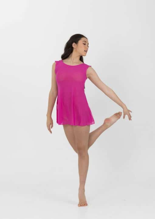 Mesh Slip Dress - Fuchsia - CHILD