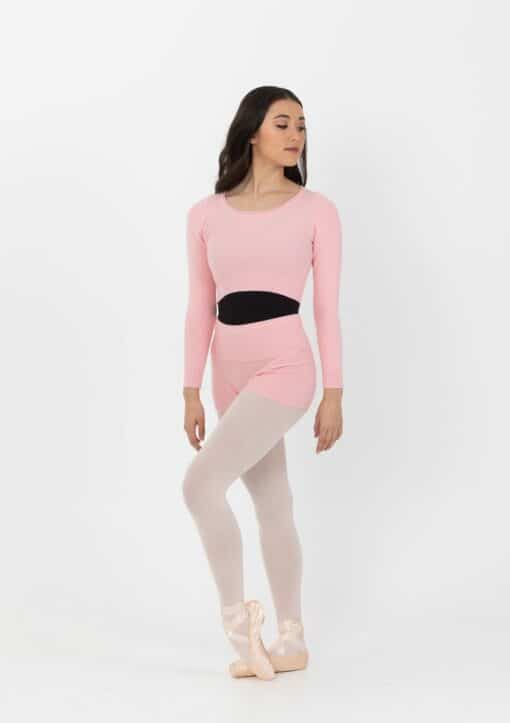 Ribbed Warm Up Top - Ballet Pink - CHILD